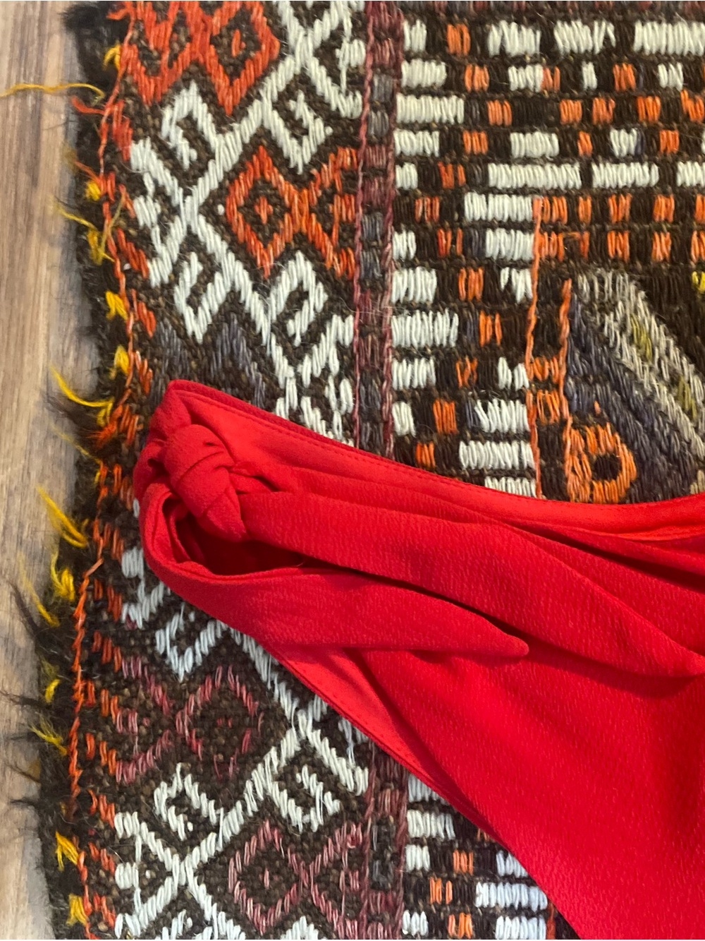 Betsey Johnson Red V-Neck Midi Dress - Picture 3 of 5